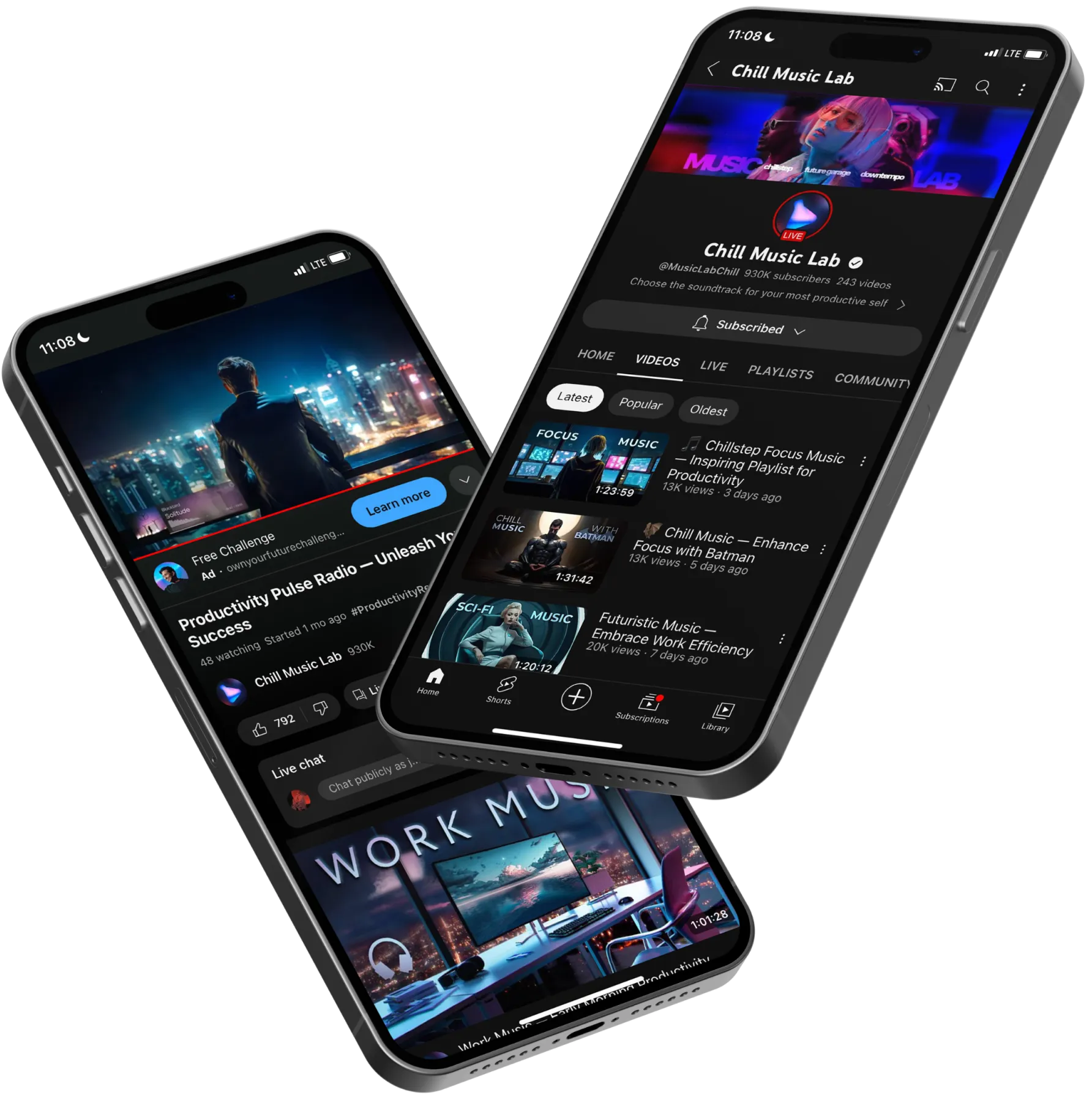 Two Mockups of an Iphone